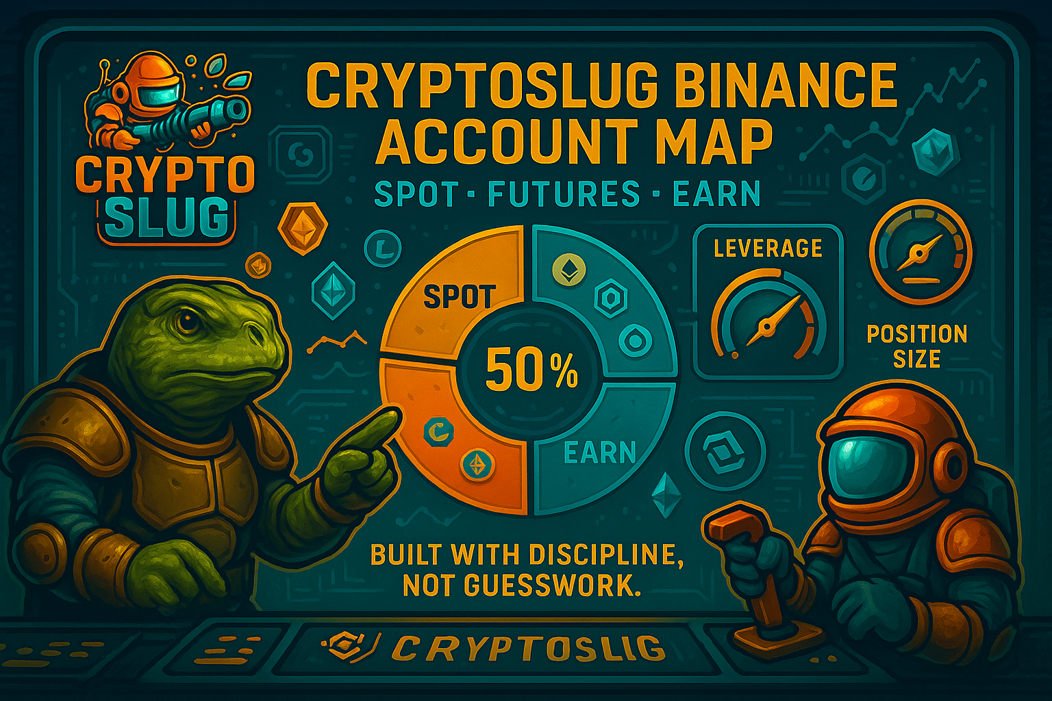 Conta Binance CryptoSlug — anatomia de Spot, Futures e Earn em modo defesa