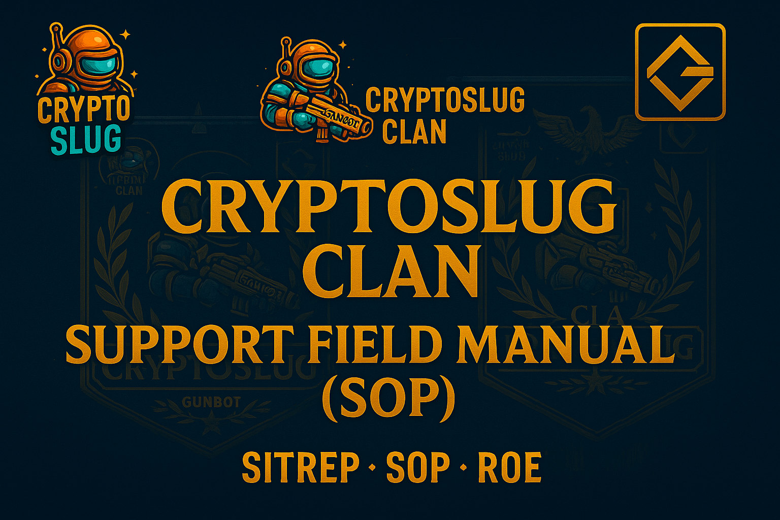 Banner: SOP de Suporte (Standard Operating Procedure) — Manual de Campo do Clã CryptoSlug